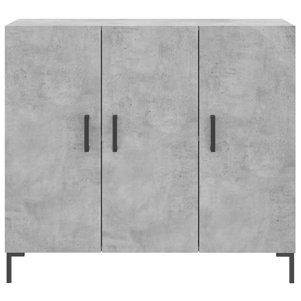 Credenza grigio cemento 90x34x80 cm in multistrato