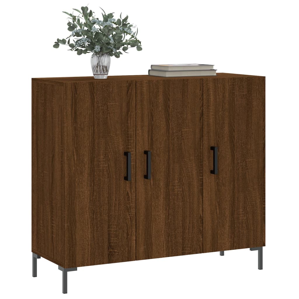 Buffet brown oak 90x34x80 cm engineering wood