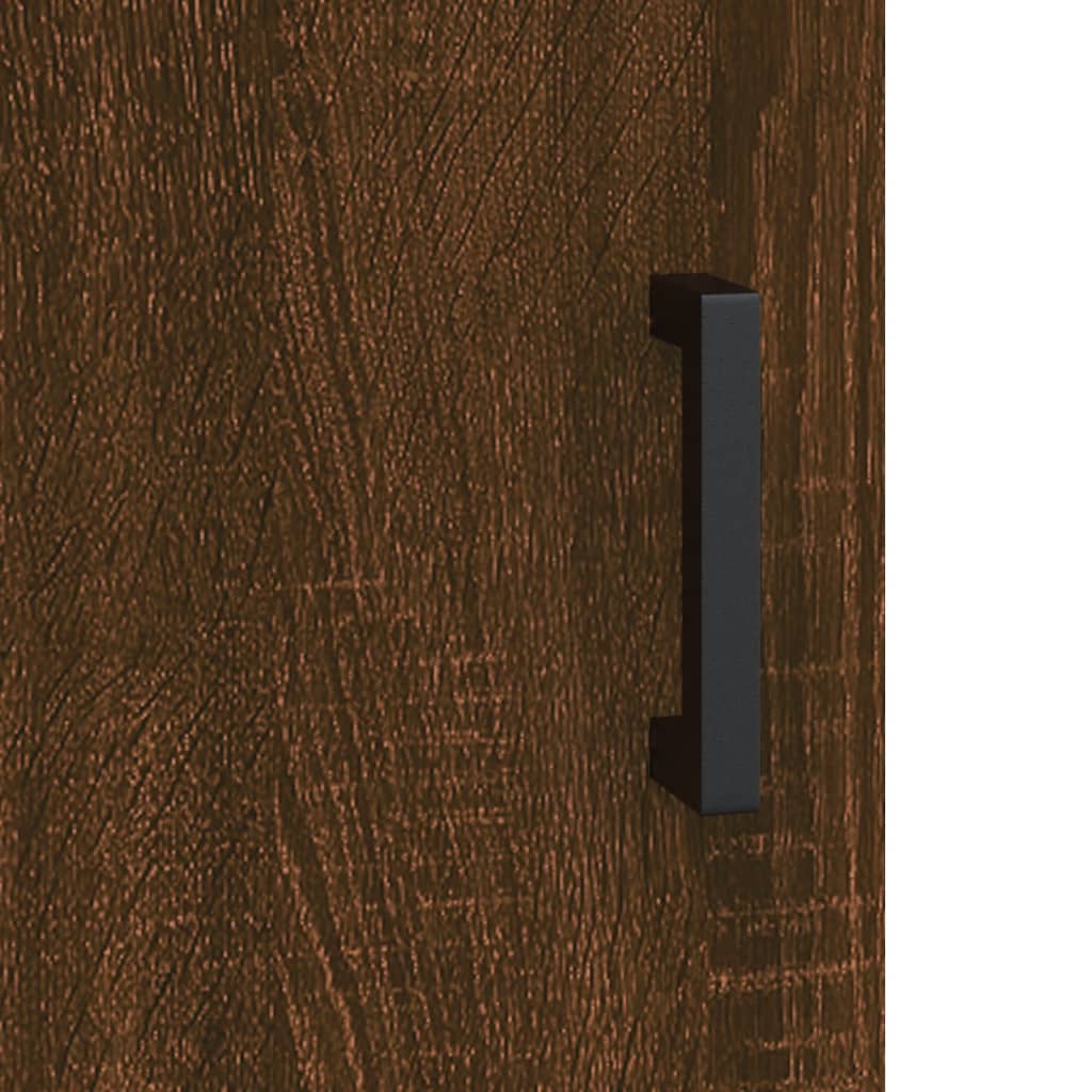 Buffet chêne marron 90x34x80 cm bois d'ingénierie