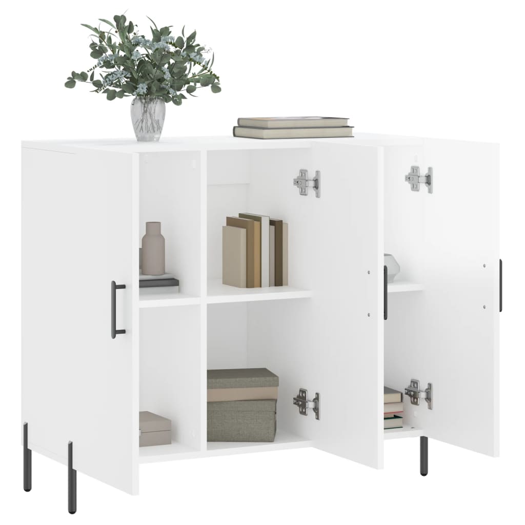 Brilliant white buffet 90x34x80 cm Engineering wood