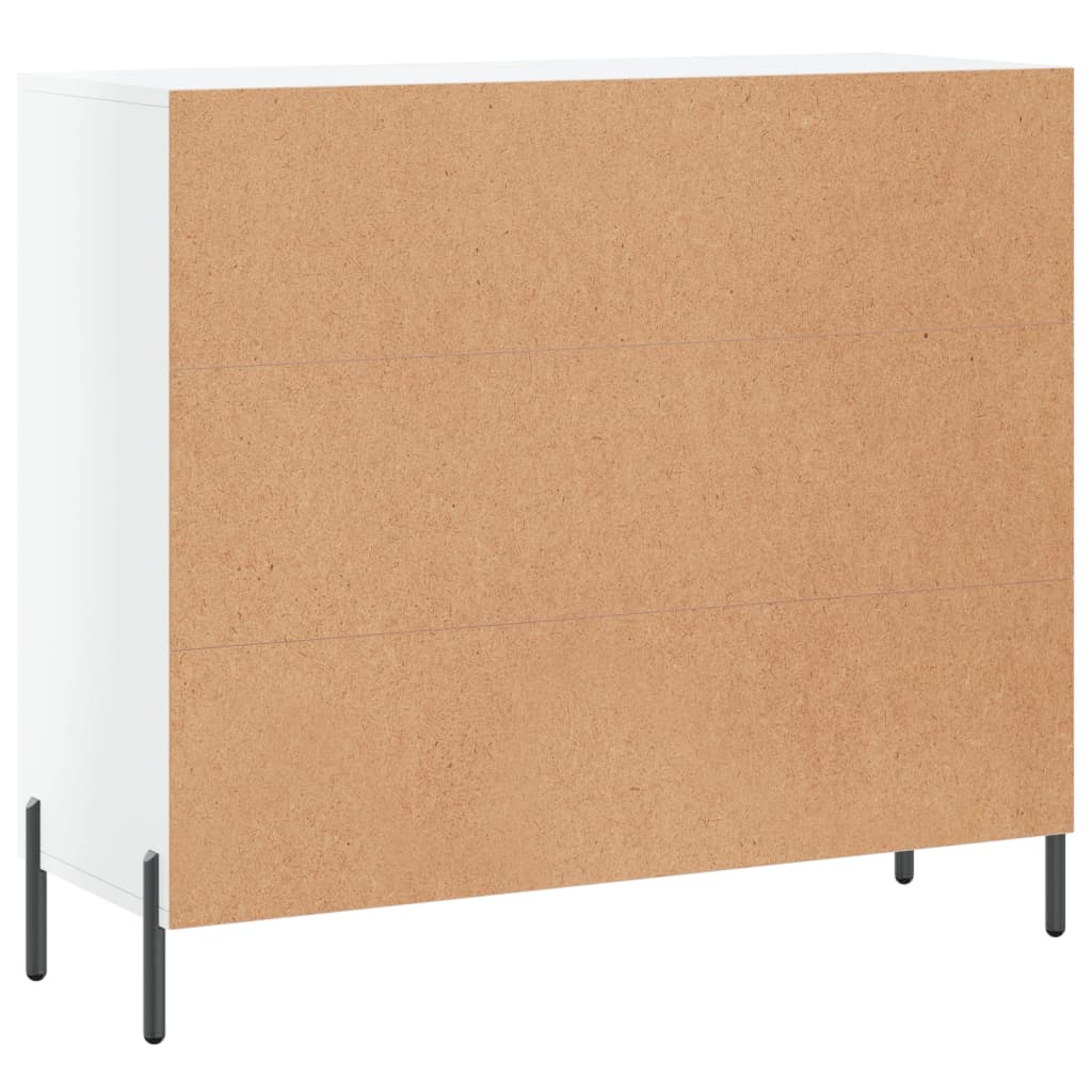 Credenza bianca lucida 90x34x80 cm in multistrato