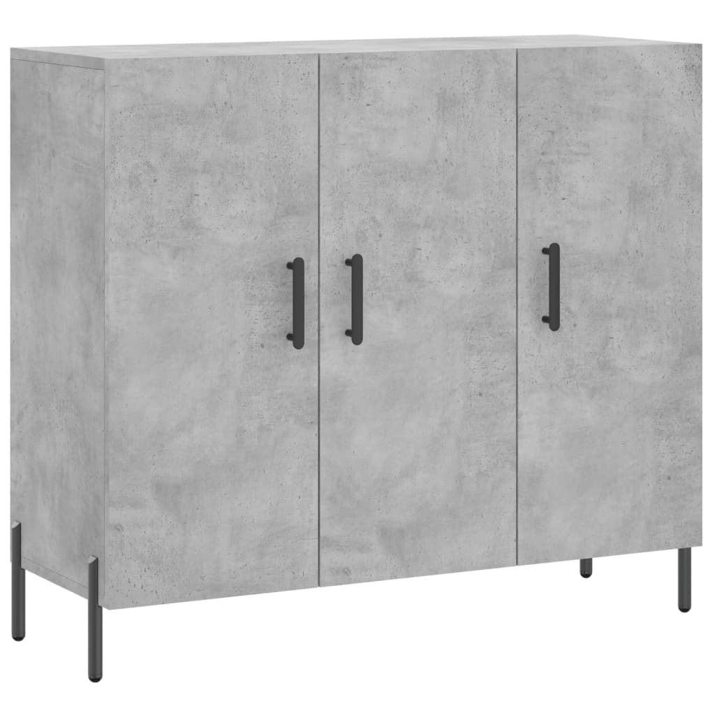 Credenza grigio cemento 90x34x80 cm in multistrato