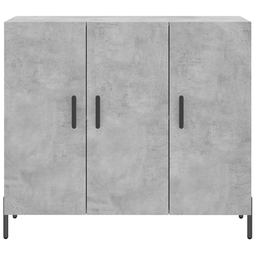 Credenza grigio cemento 90x34x80 cm in multistrato