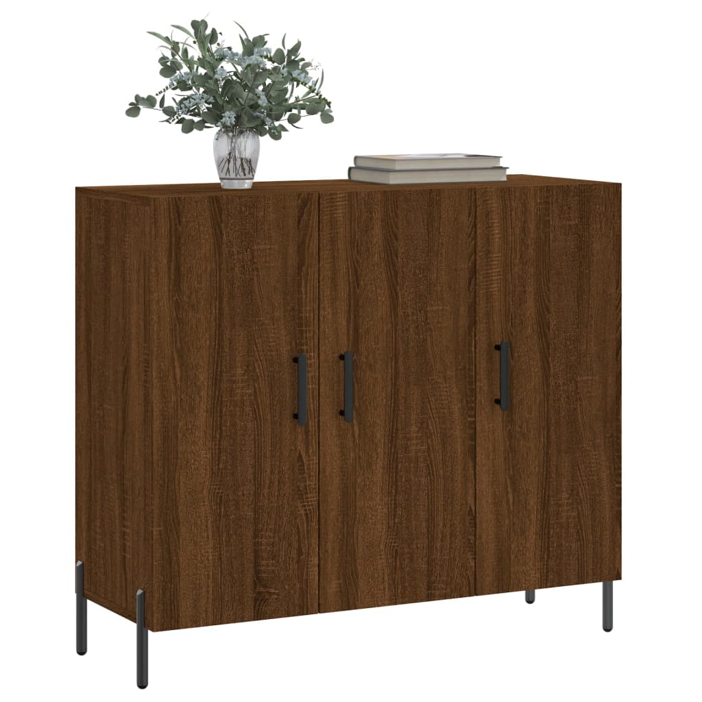 Buffet brown oak 90x34x80 cm engineering wood