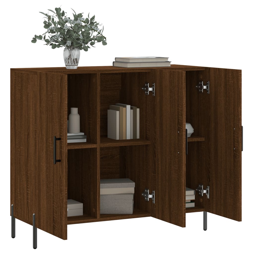 Buffet brown oak 90x34x80 cm engineering wood