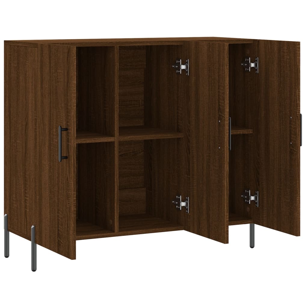 Buffet brown oak 90x34x80 cm engineering wood