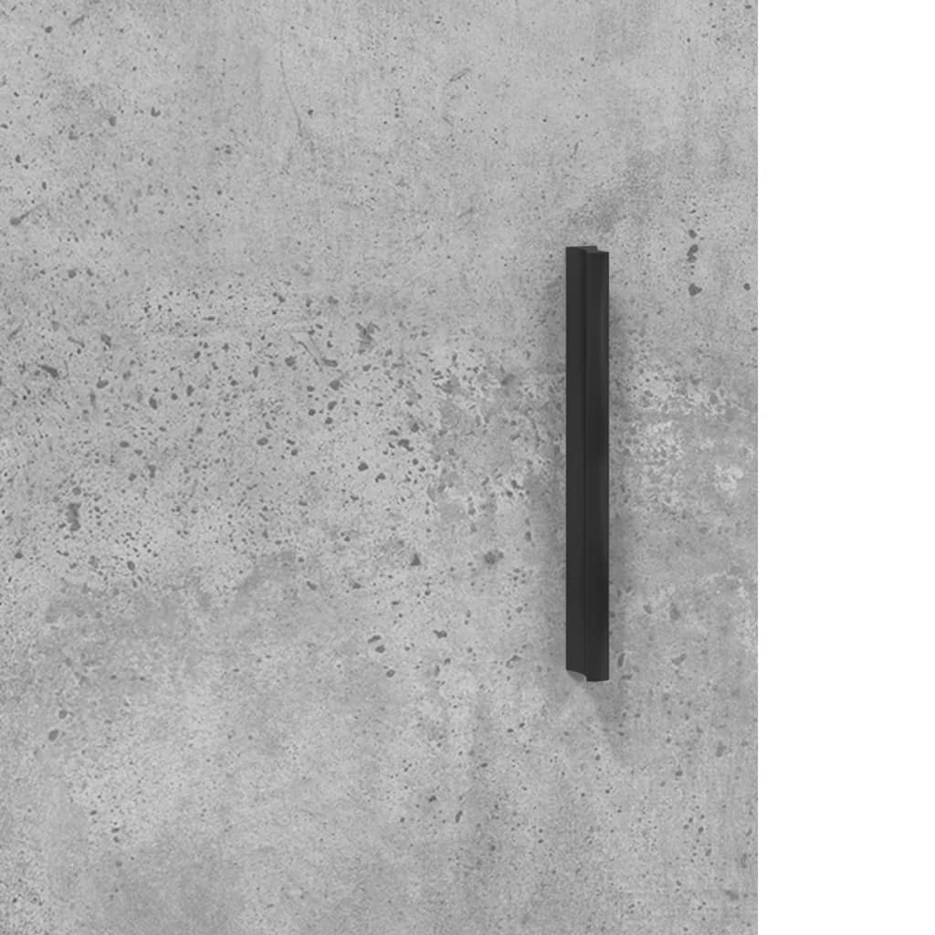 Credenza grigio cemento 90x34x80 cm in multistrato