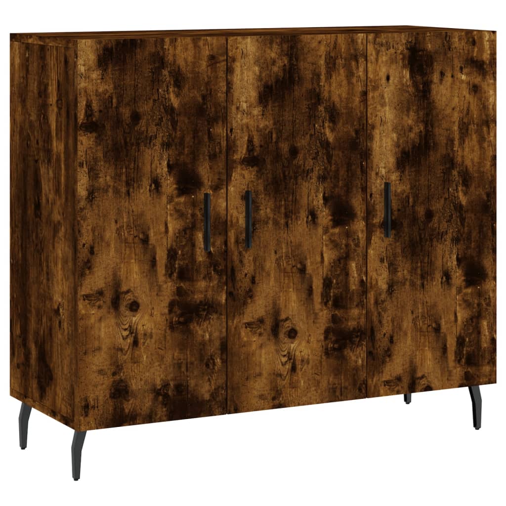 Credenza in rovere affumicato 90x34x80 cm in multistrato