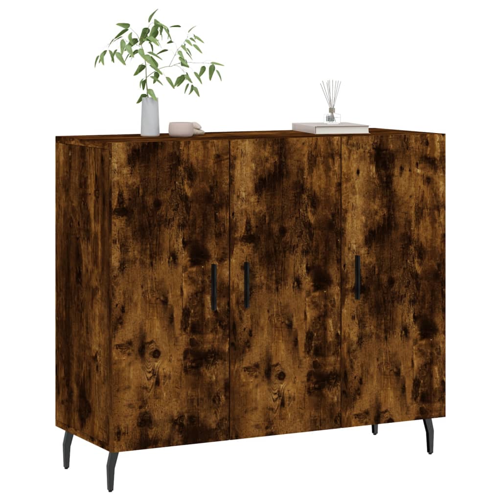 Credenza in rovere affumicato 90x34x80 cm in multistrato