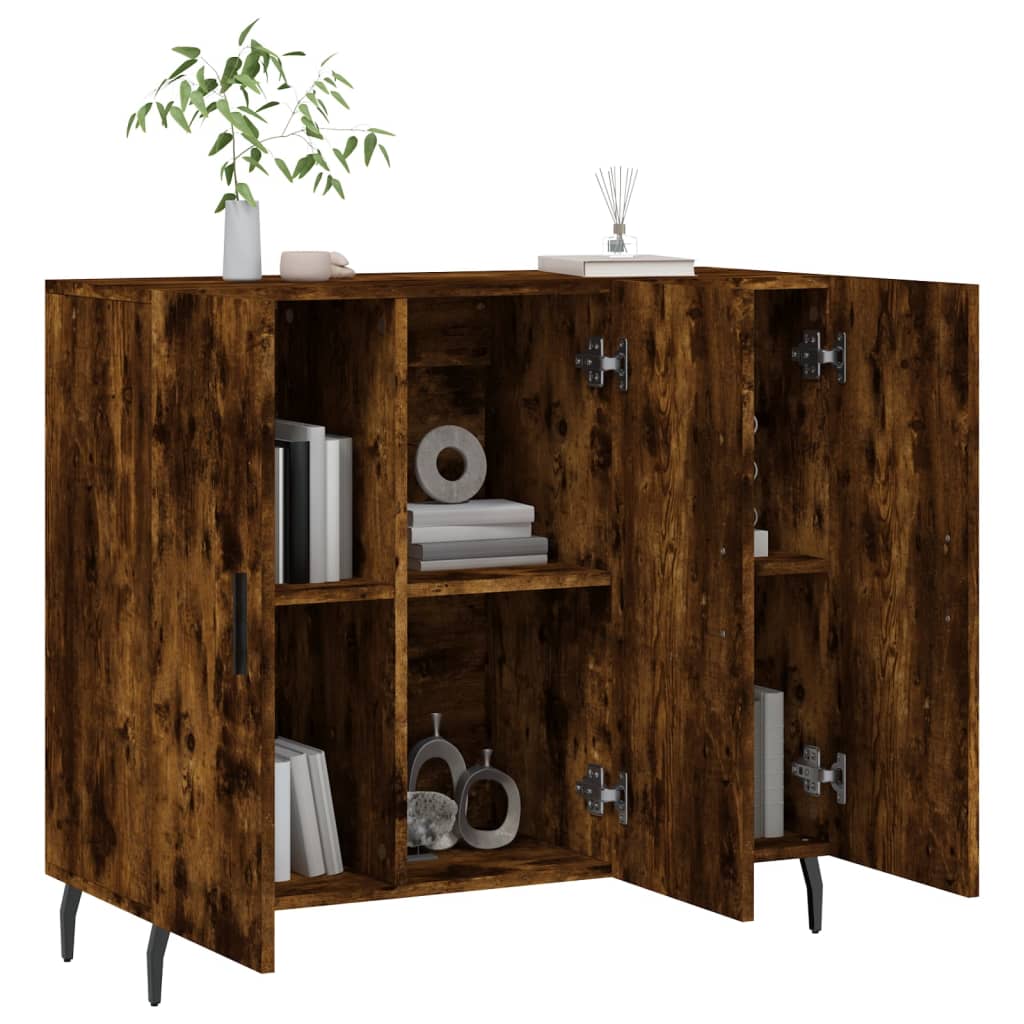 Raucher -Eichenbuffet 90x34x80 cm Engineering Holz