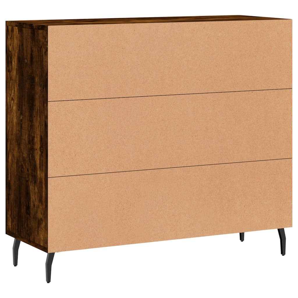 Credenza in rovere affumicato 90x34x80 cm in multistrato