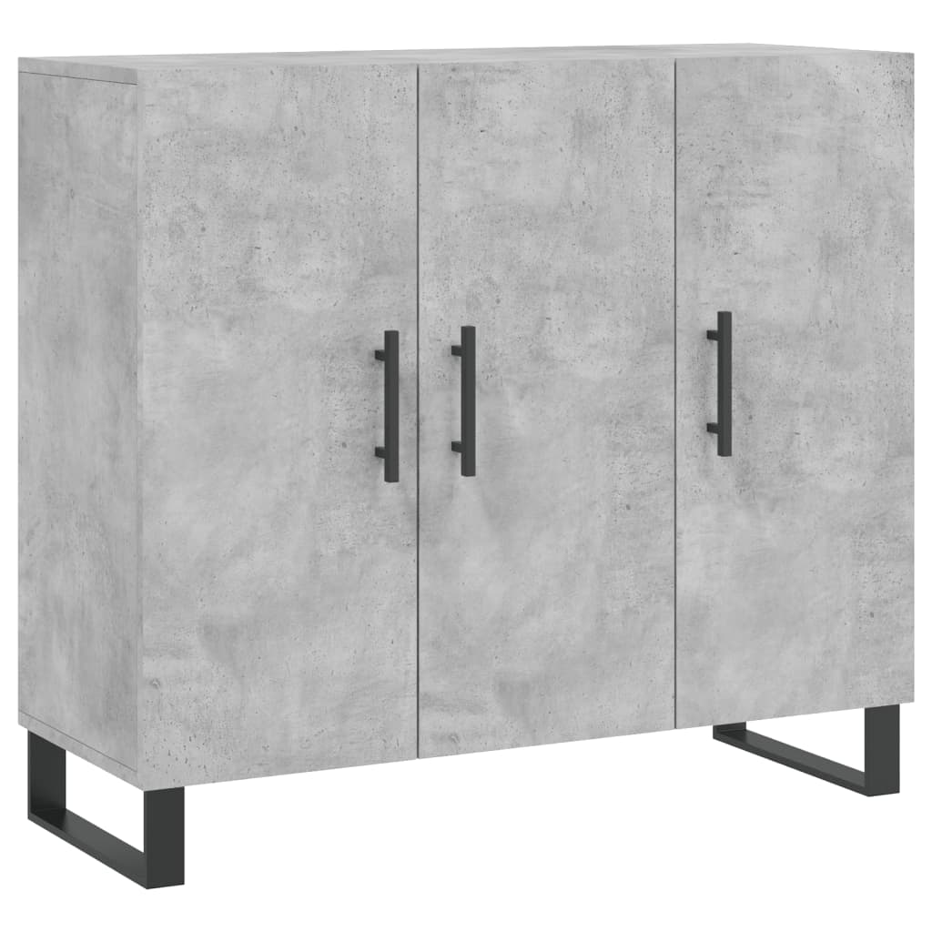 Credenza grigio cemento 90x34x80 cm in multistrato