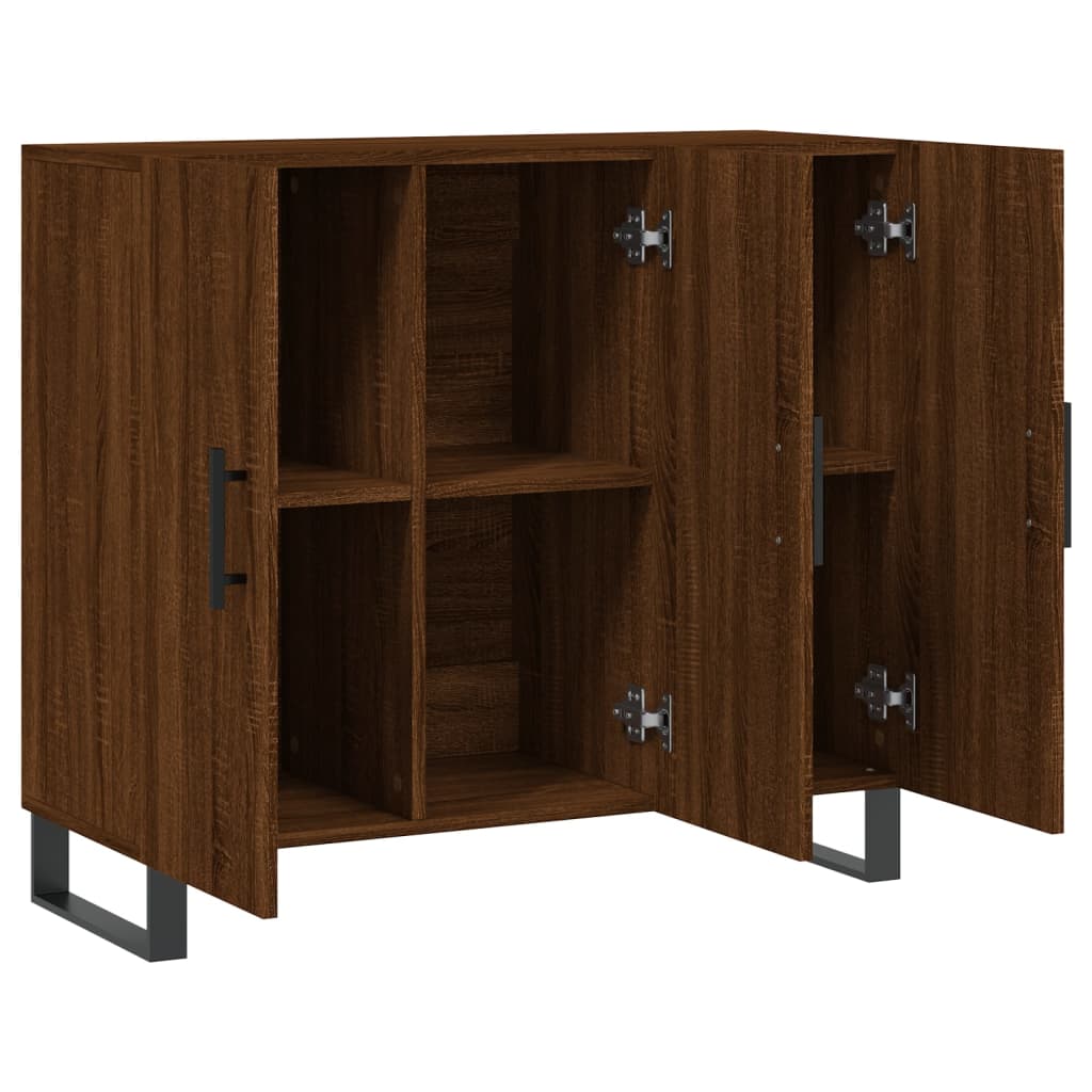 Buffet Brown Eiche 90x34x80 cm Engineering Holz