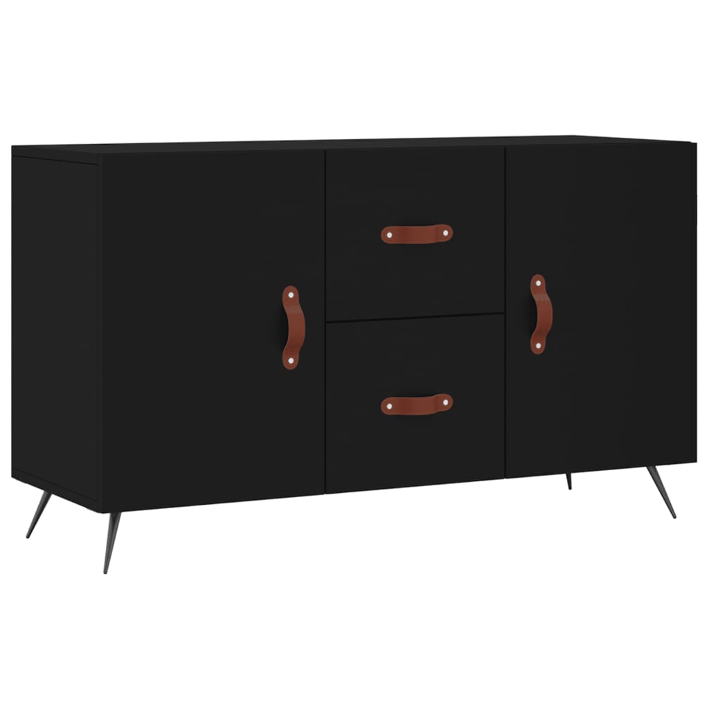 Credenza nera 100x36x60 cm in derivati ​​del legno