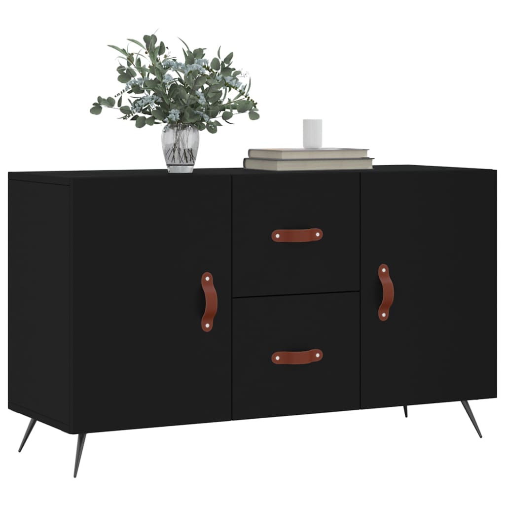 Schwarzes Buffet 100x36x60 cm Engineering Holz