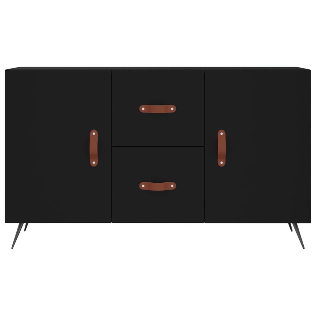 Credenza nera 100x36x60 cm in derivati ​​del legno