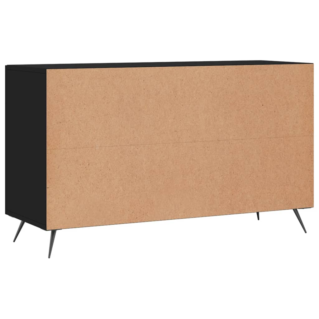 Credenza nera 100x36x60 cm in derivati ​​del legno