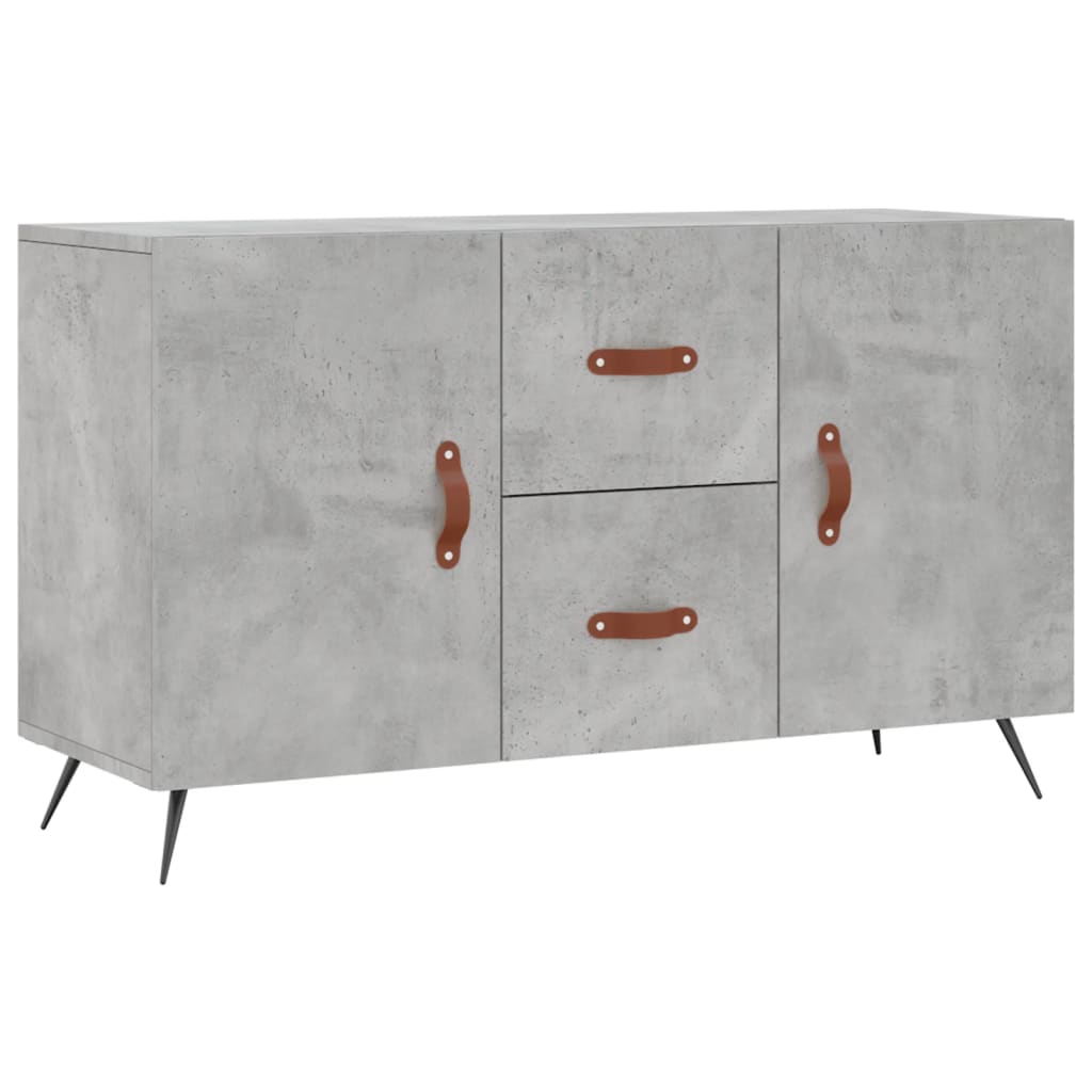 Buffet gris béton 100x36x60 cm bois d'ingénierie