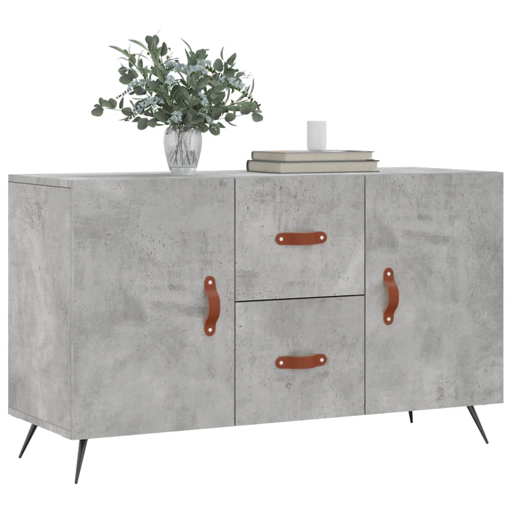 Buffet grigio in cemento 100x36x60 cm legno di ingegneria