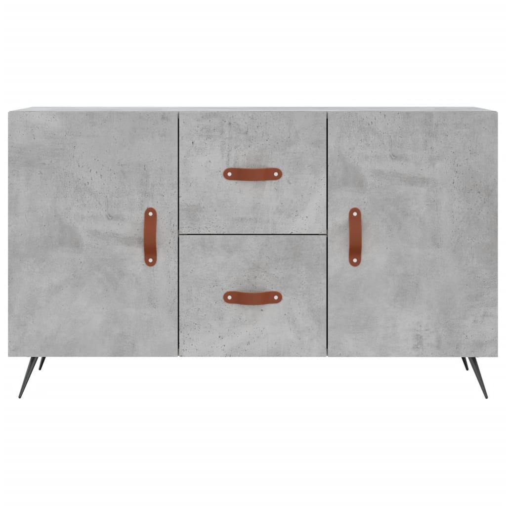 Buffet gris béton 100x36x60 cm bois d'ingénierie