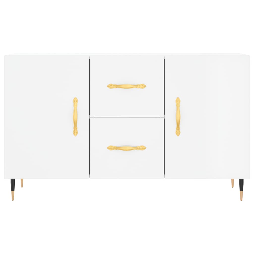 Credenza bianca lucida 100x36x60 cm in multistrato