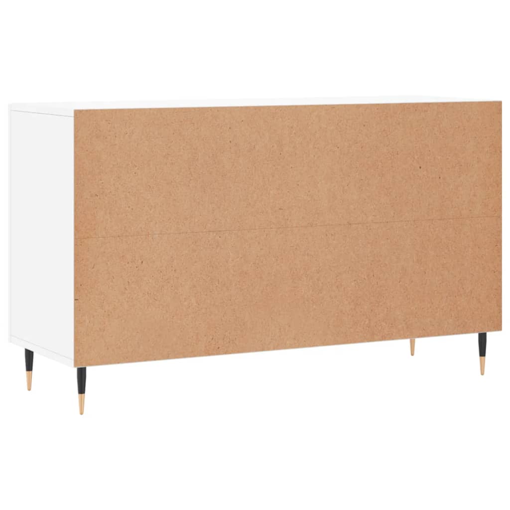 Buffet blanc brillant 100x36x60 cm bois d'ingénierie