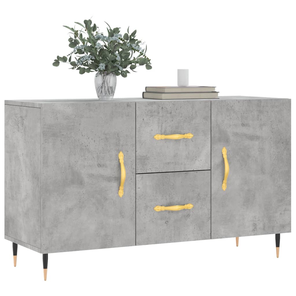 Credenza grigio cemento 100x36x60 cm in multistrato