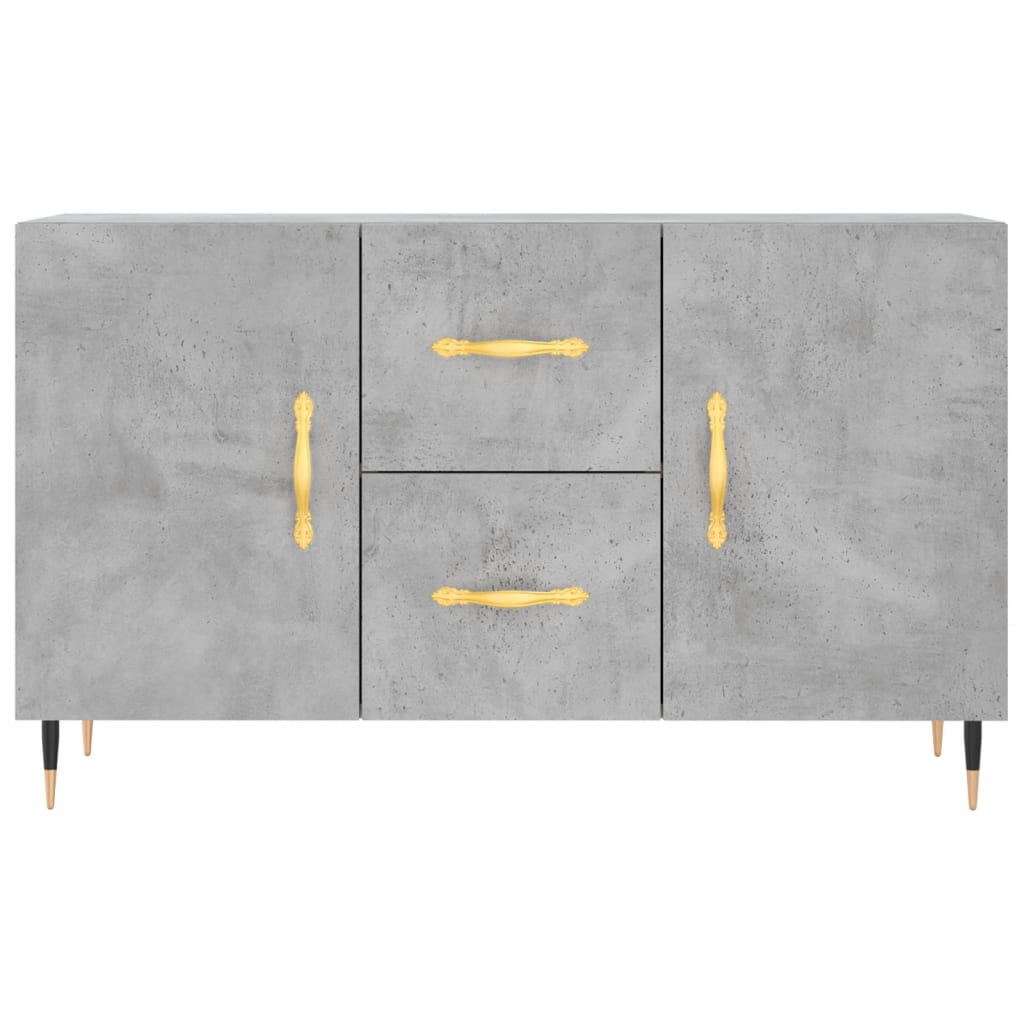 Buffet gris béton 100x36x60 cm bois d'ingénierie