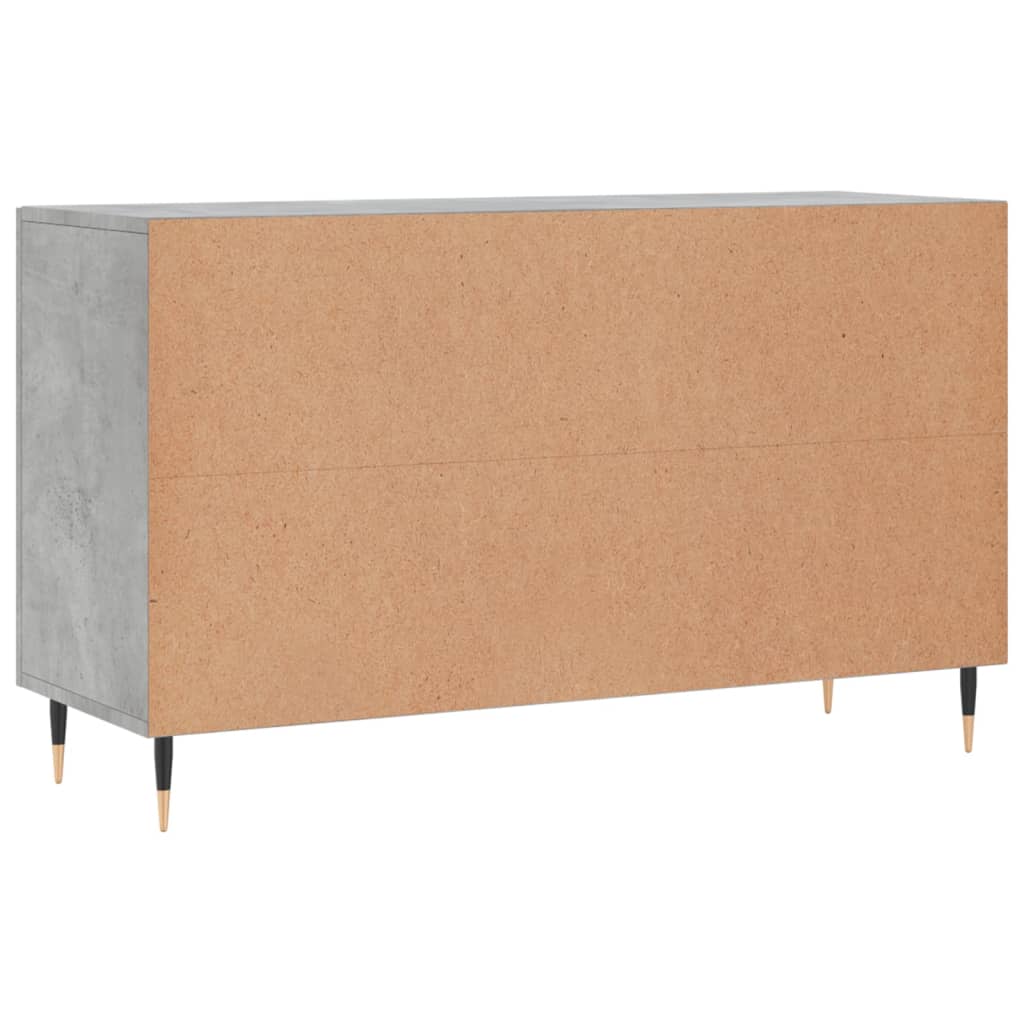 Credenza grigio cemento 100x36x60 cm in multistrato