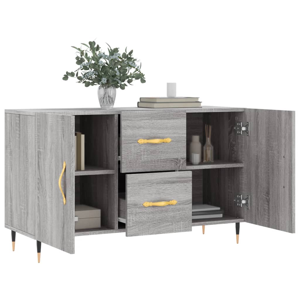 Buffet sonoma gris 100x36x60 cm bois d'ingénierie