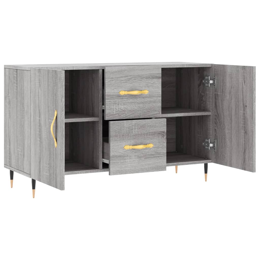 Graues Sonoma -Buffet 100x36x60 cm Engineering Holz