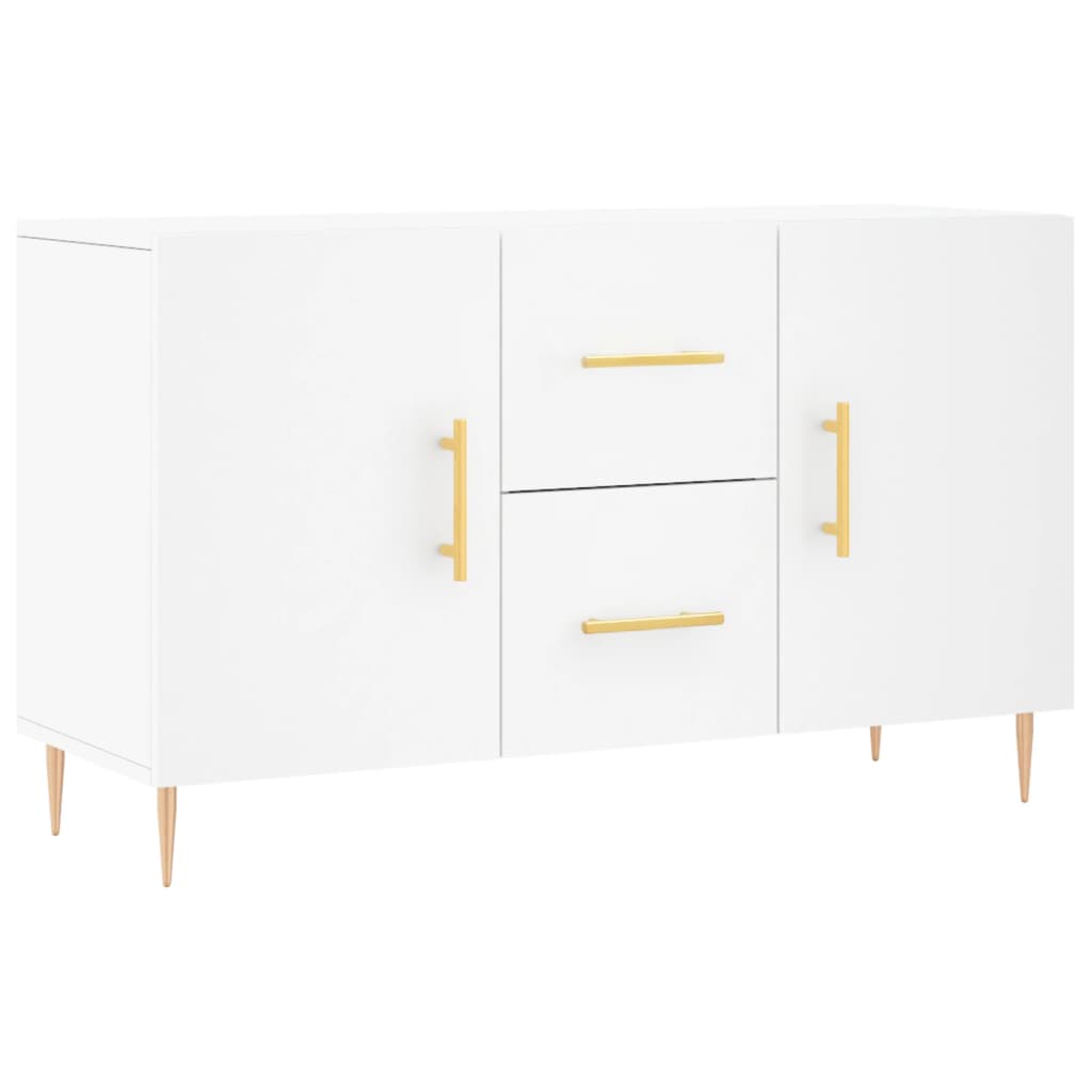 Credenza bianca 100x36x60 cm in derivati ​​del legno