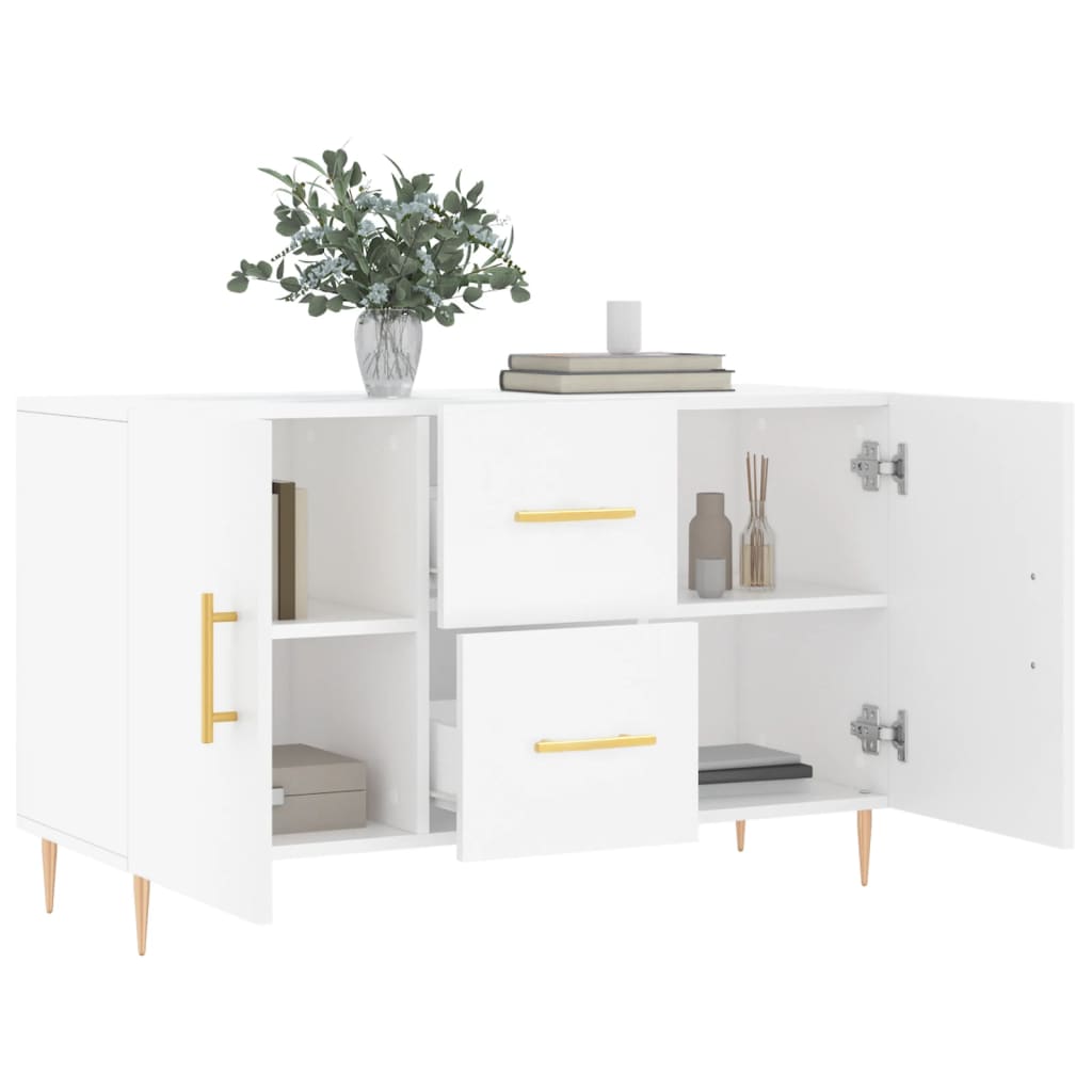 Buffet blanc 100x36x60 cm bois d'ingénierie