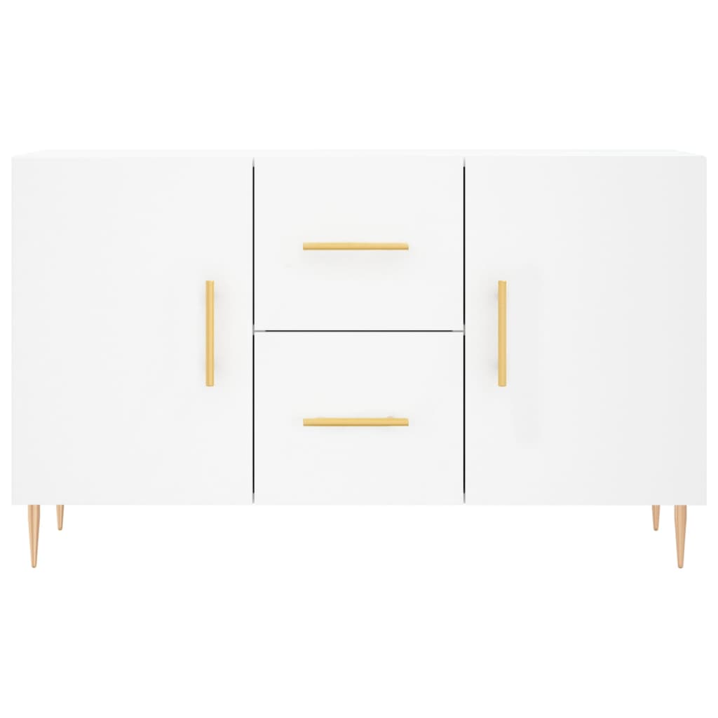 Credenza bianca 100x36x60 cm in derivati ​​del legno