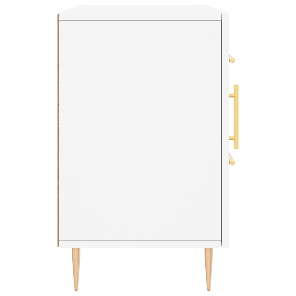 Credenza bianca 100x36x60 cm in derivati ​​del legno