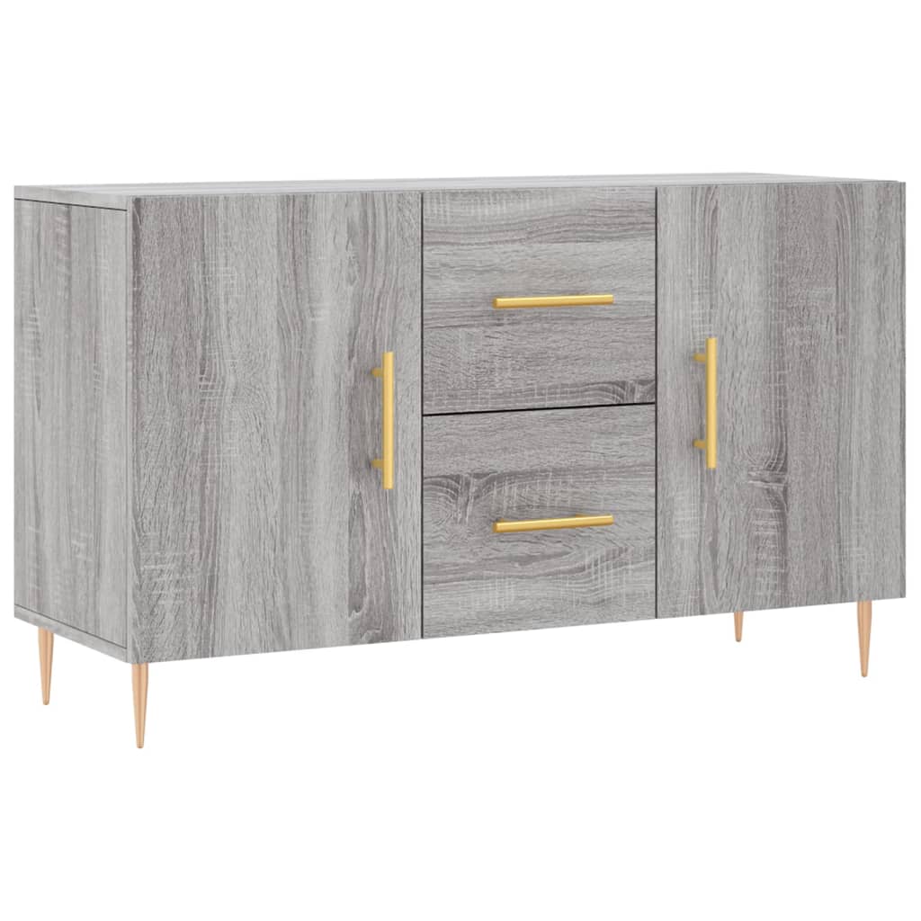 Credenza Sonoma grigia 100x36x60 cm in derivati ​​del legno