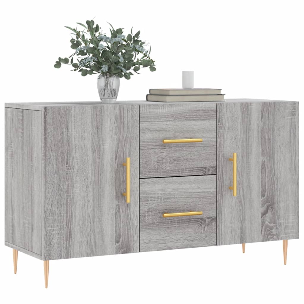 Credenza Sonoma grigia 100x36x60 cm in derivati ​​del legno