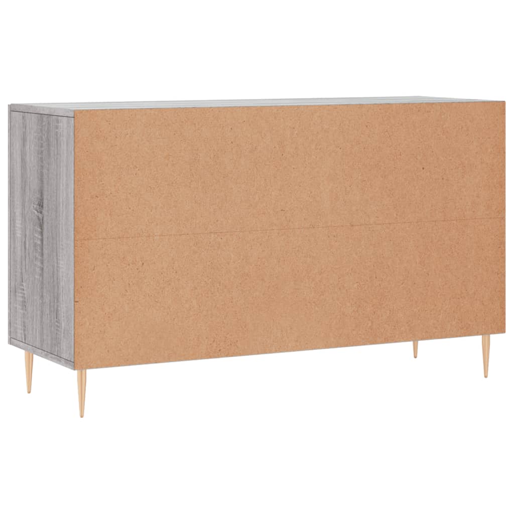 Credenza Sonoma grigia 100x36x60 cm in derivati ​​del legno