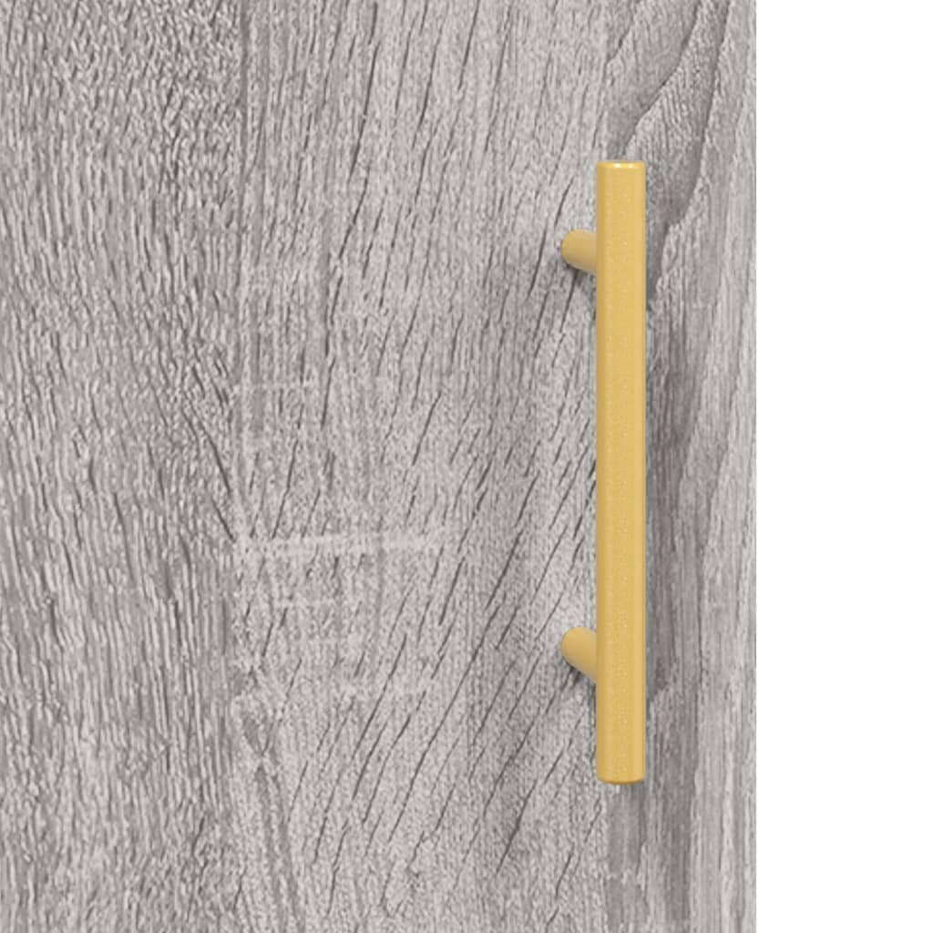 Credenza Sonoma grigia 100x36x60 cm in derivati ​​del legno