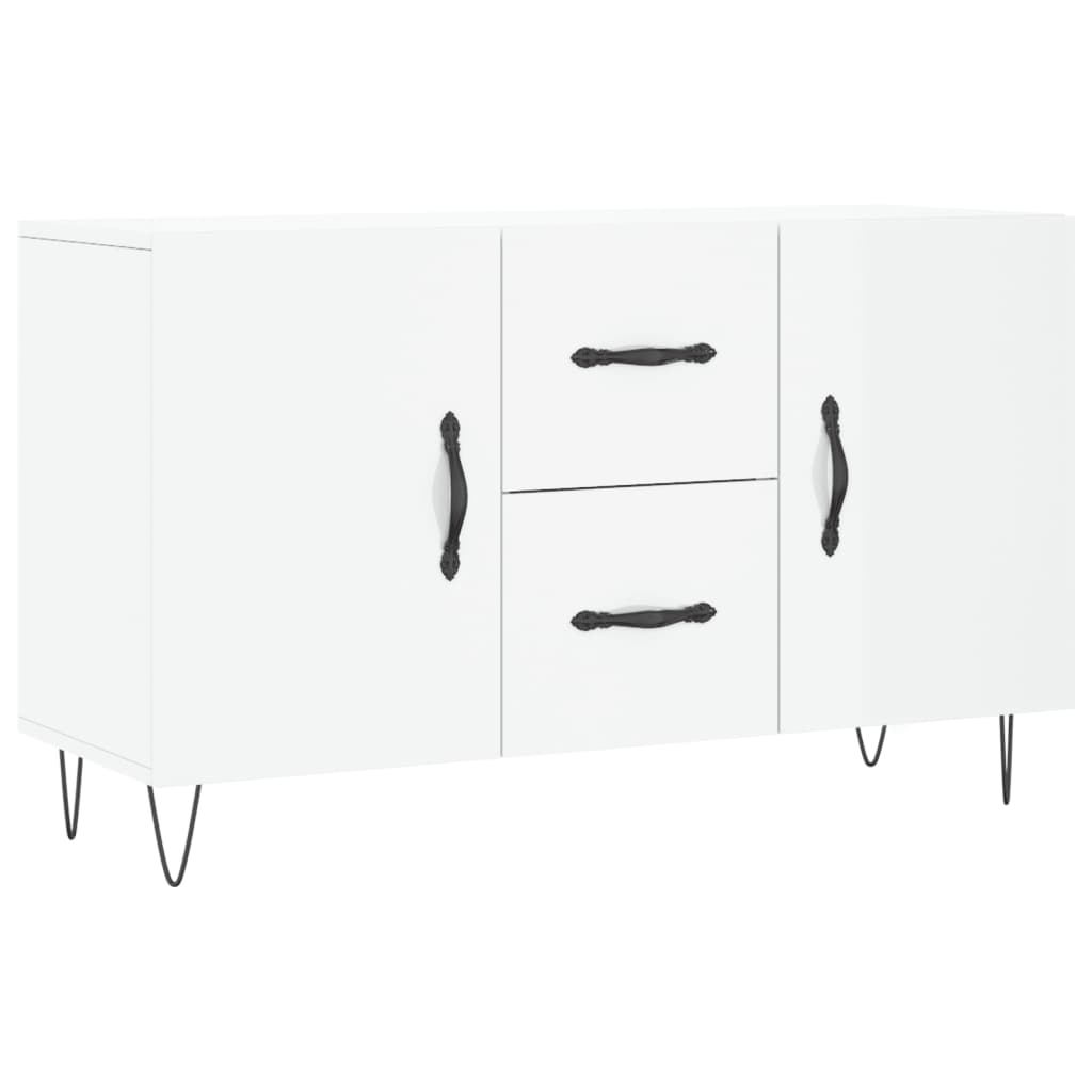 Brillantes weißes Buffet 100x36x60 cm Engineering Holz