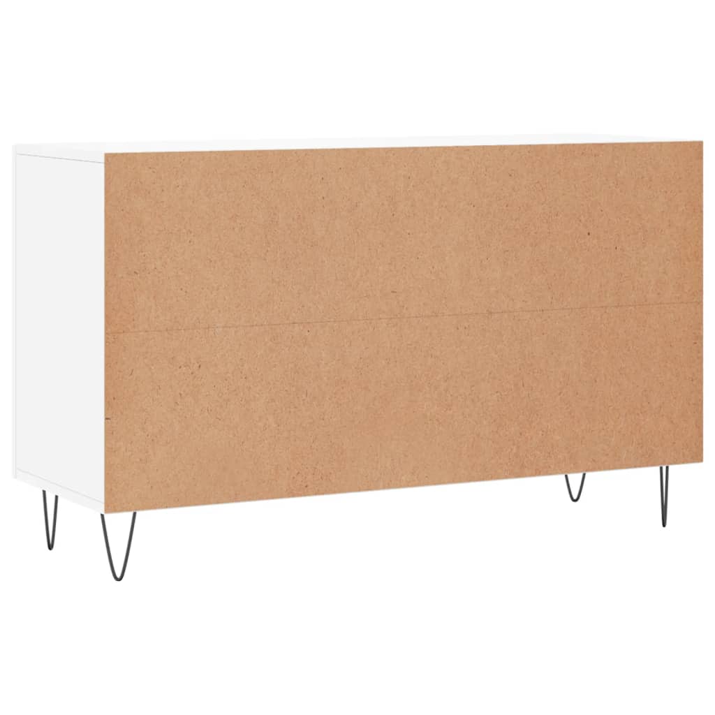 Credenza bianca lucida 100x36x60 cm in multistrato