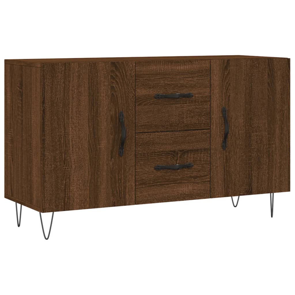 Credenza in rovere marrone 100x36x60 cm in multistrato