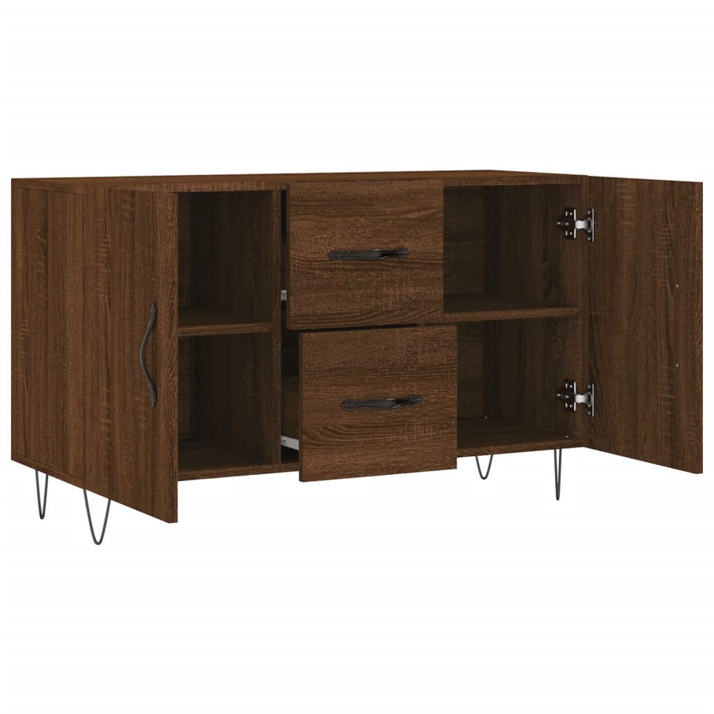 Credenza in rovere marrone 100x36x60 cm in multistrato