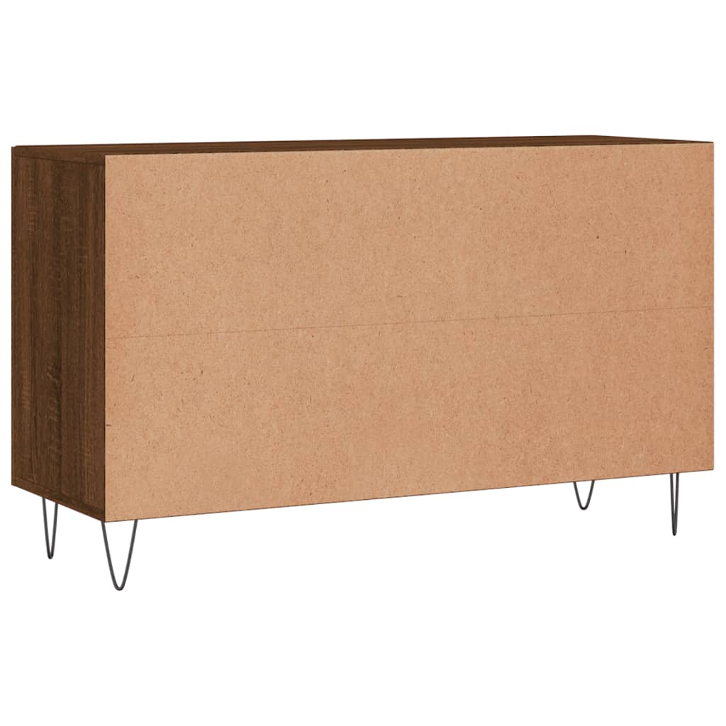 Credenza in rovere marrone 100x36x60 cm in multistrato