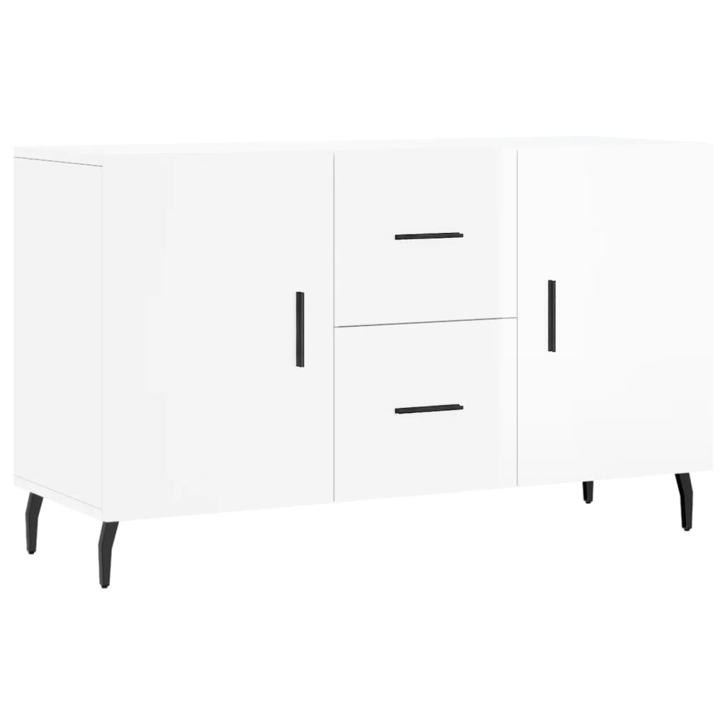 Brillantes weißes Buffet 100x36x60 cm Engineering Holz