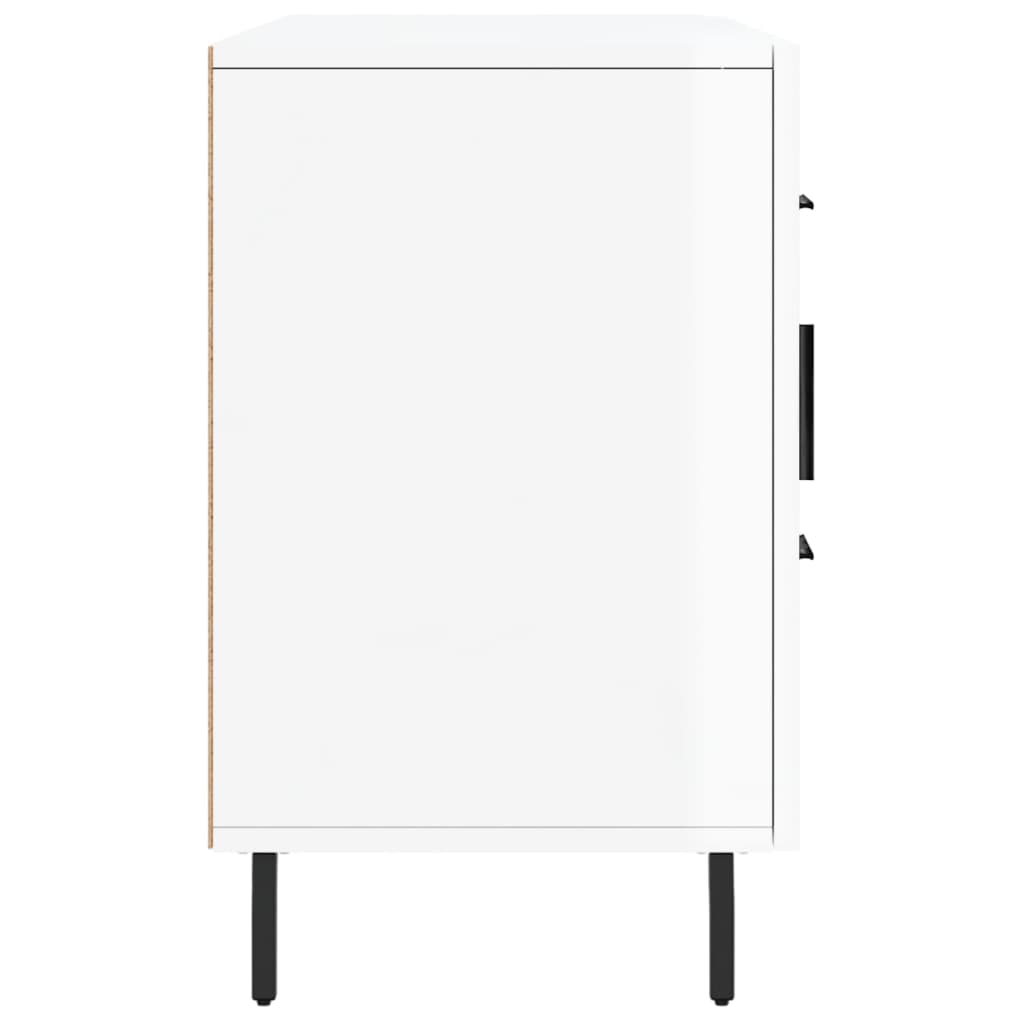 Credenza bianca lucida 100x36x60 cm in multistrato