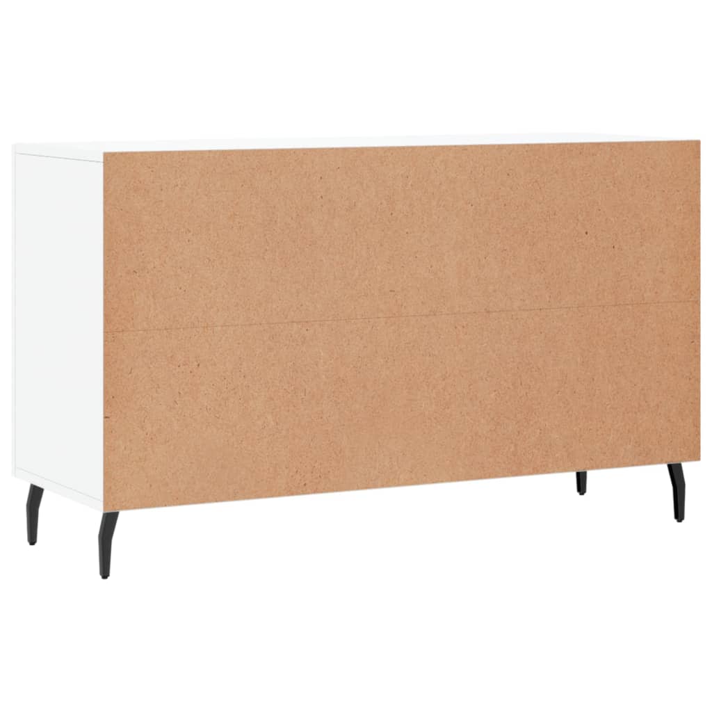 Credenza bianca lucida 100x36x60 cm in multistrato