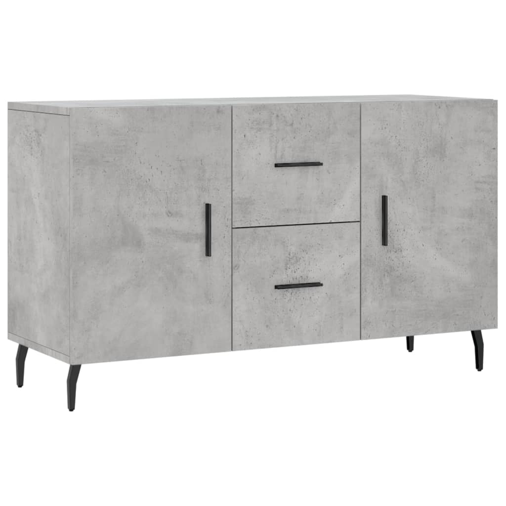 Buffet gris béton 100x36x60 cm bois d'ingénierie