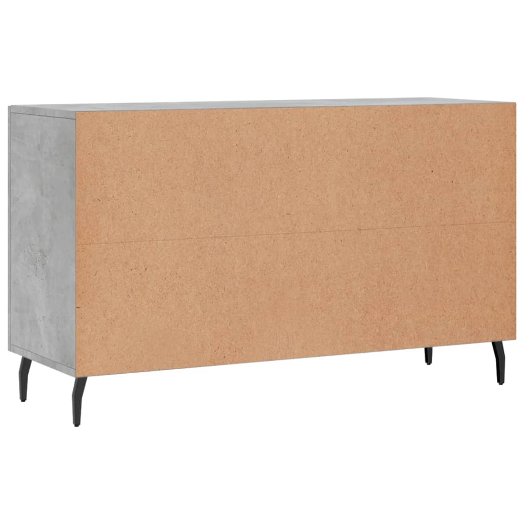 Buffet gris béton 100x36x60 cm bois d'ingénierie