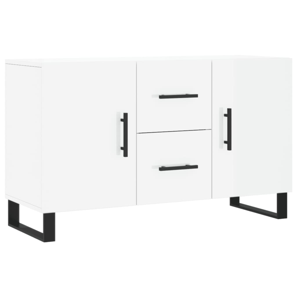 Credenza bianca lucida 100x36x60 cm in multistrato